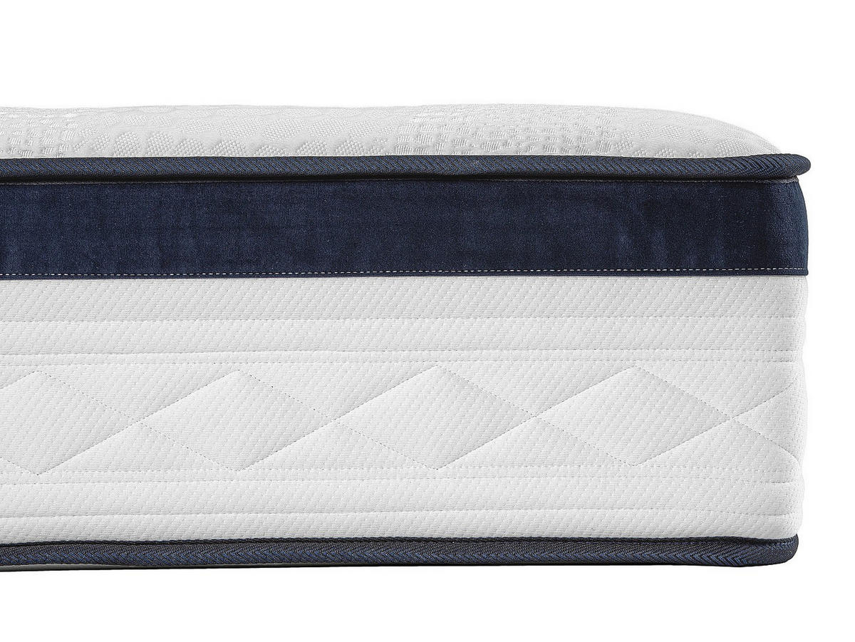 STANDARDMATRATZE - 2 Personen - stoff - weiß Korovou - Weiß, Textil (180/200cm) - Vente-Unique