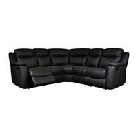 RELAXSOFA - 5 Personen - leder - schwarz Evasion - Schwarz, Leder (217/100/217cm) - Vente-Unique