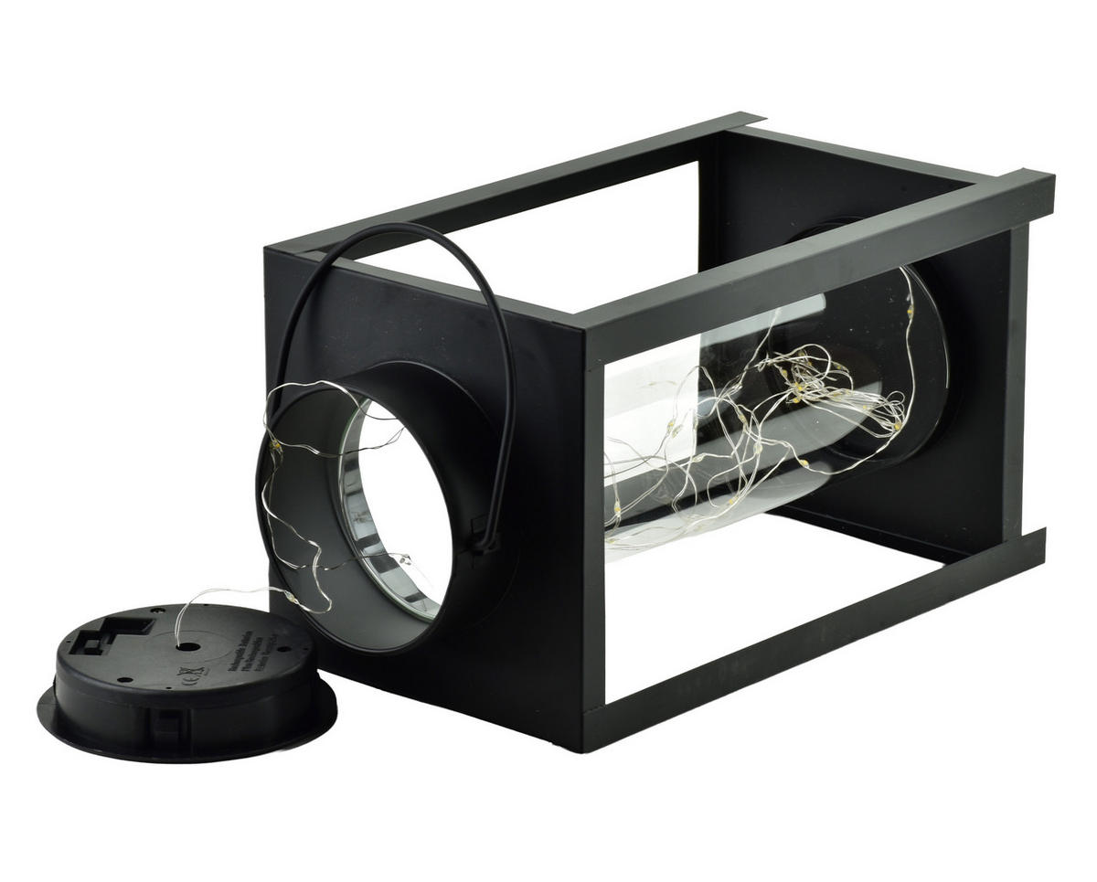 LAMPÁŠ Sokke čierna 15/15/30 cm plastová - čierna, plast (15/30/15cm) - Mondex