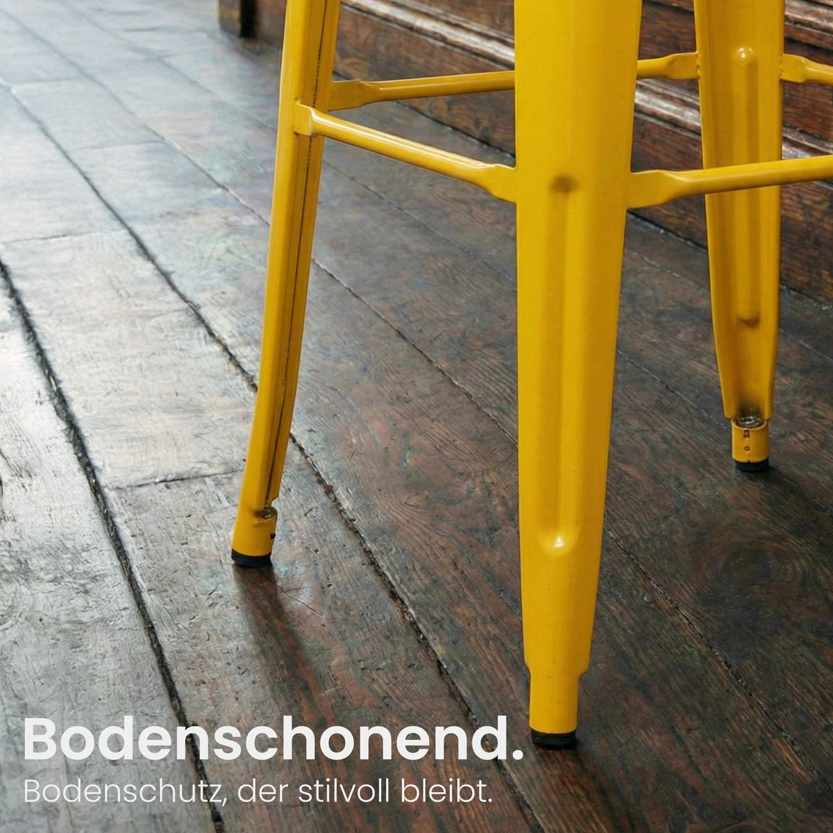 BARHOCKER Metall Gelb - Eukalyptusholzfarben/Gelb, Metall (44/96/43cm) - CLP