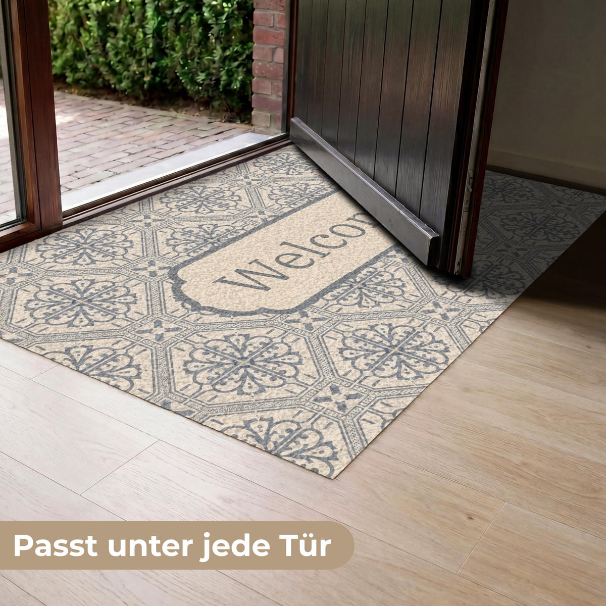 ROHOŽKA Welcome - Classic - Grey 120x80 cm - béžová, textil/umělá hmota (120/0.4cm) - MuchoWow