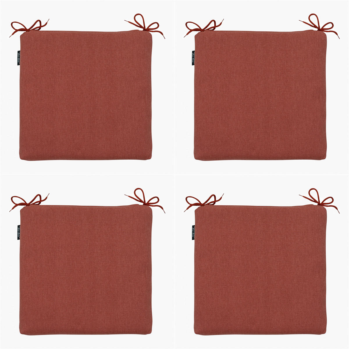 SITZKISSEN Canvas 40/40 cm 4er-Set - Rot, Textil (40/4/40cm) - Madison