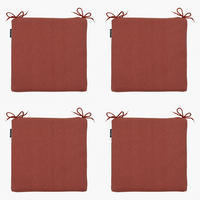 SITZKISSEN Canvas 40/40 cm 4er-Set - Rot, Textil (40/4/40cm) - Madison