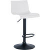 BARHOCKER Kunststoff weiß - Schwarz/Weiß, Kunststoff/Metall (39/84/36cm) - CLP