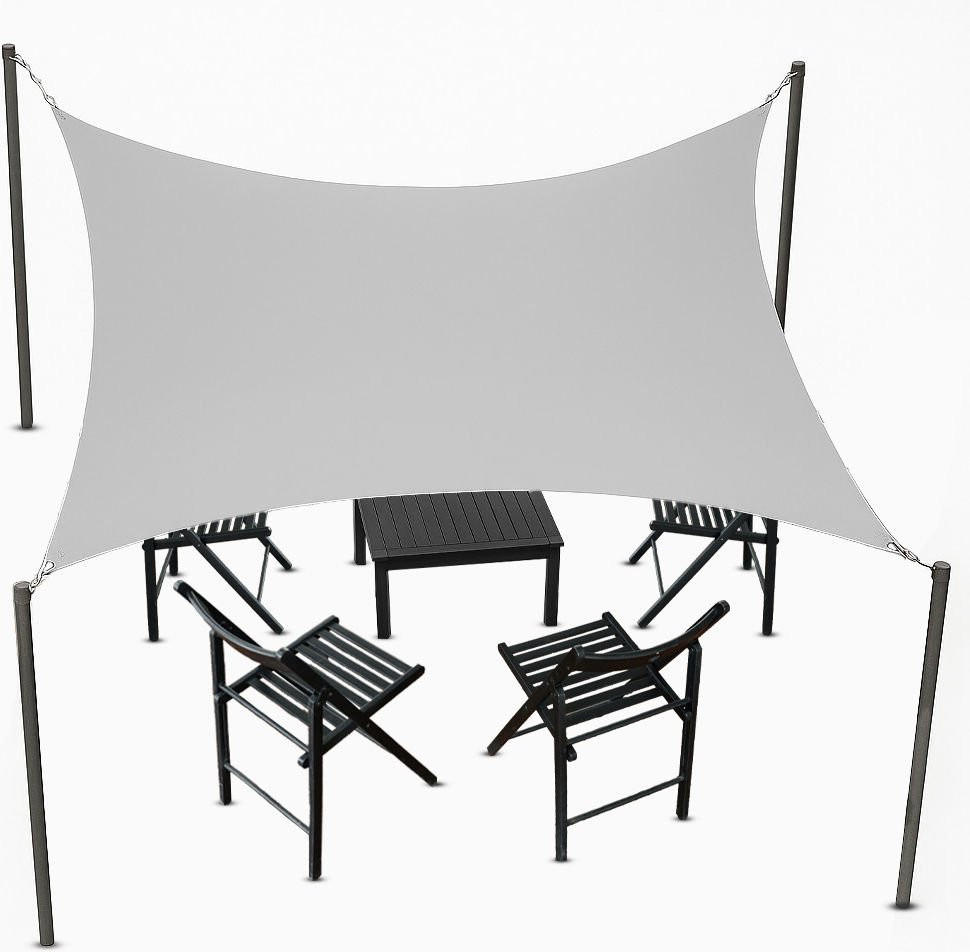 SONNENSEGEL mit UV Schutz, 4x3m - Grau, Textil (400/300cm) - Outtec