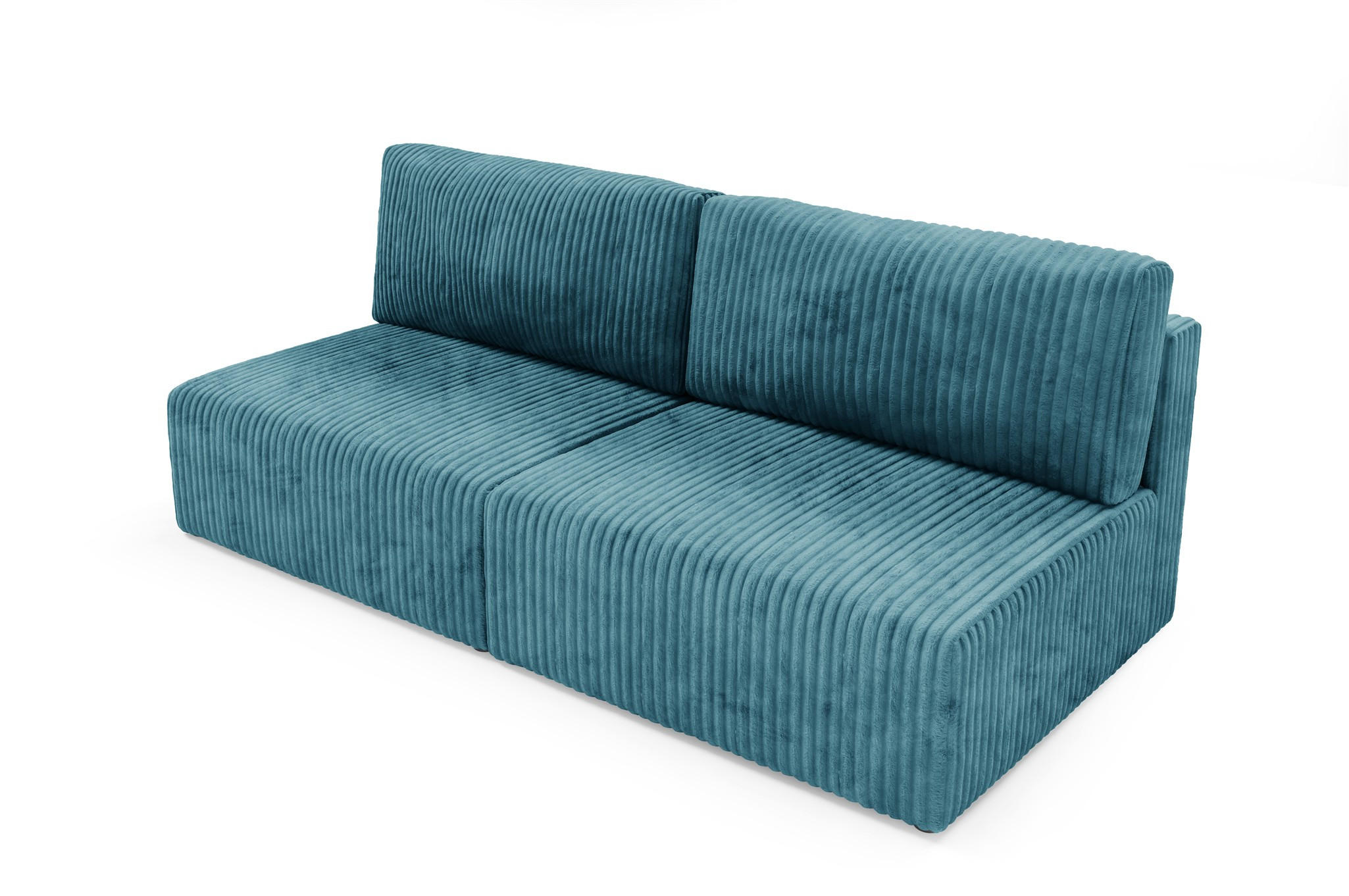 SCHLAFSOFA Natalia Xs - Blau, Holzwerkstoff/Textil (216/85/105cm) - Fun Möbel