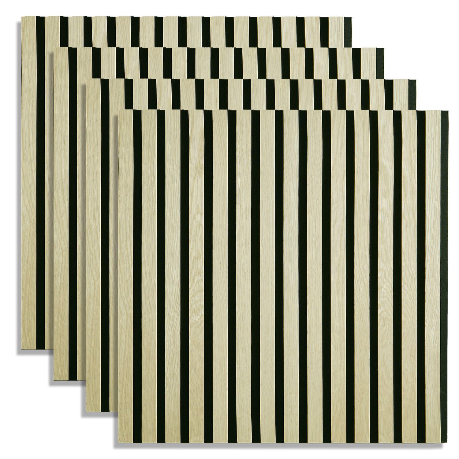 AKUSTIKPANEEL 60/60 cm 4 er-Set Creme - Creme, Holz (60/60/3cm) - Homestyle4u