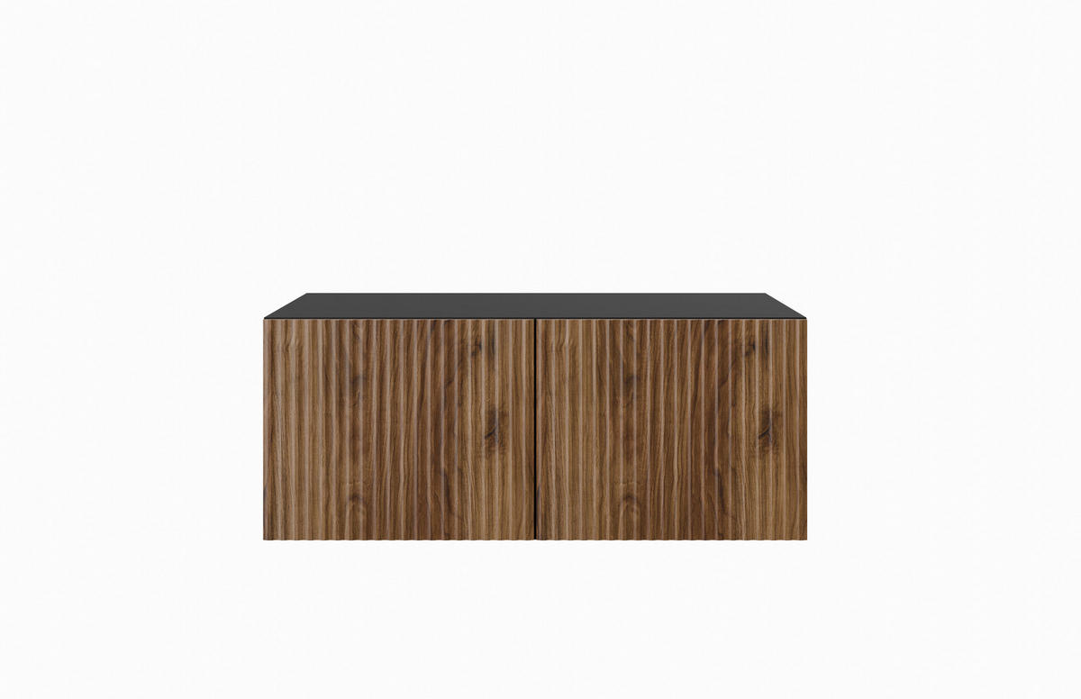 TV-SCHRANK NOE - Wildeiche/Schwarz, Holzwerkstoff (100/41/40cm) - Meblini