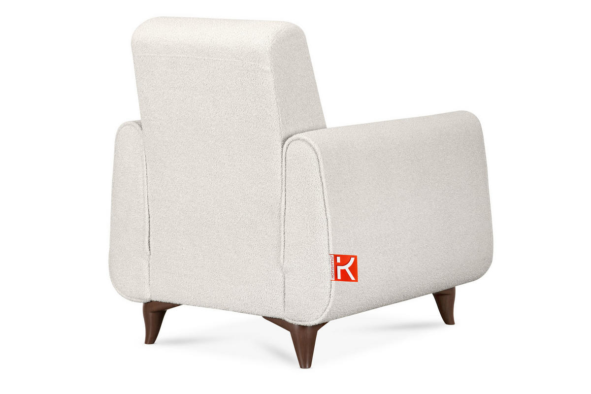 SESSEL GUSTAVO mit Armlehnen, weiß - Braun/Weiß, Holz/Holzwerkstoff (83/95/92cm) - KONSIMO®