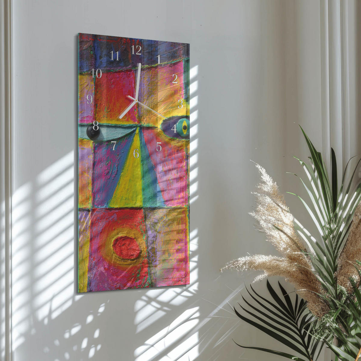 WANDUHR 30x60 cm - Wüste - Multicolor, Glas (30/60/0.4cm) - TULUP