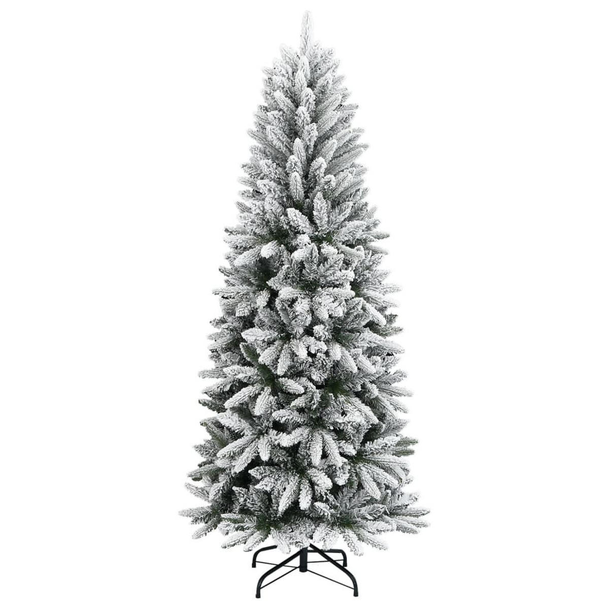 WEIHNACHTSBAUM Künstlicher Beschneit 210 Cm Pvc&Pe - Weiß, Kunststoff (210cm) - vidaXL