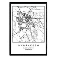 POSTER Marrakesch Nordischen Stil A4 Rahmenlos - Klar, Papier (29.7/5/21cm) - Nacnic
