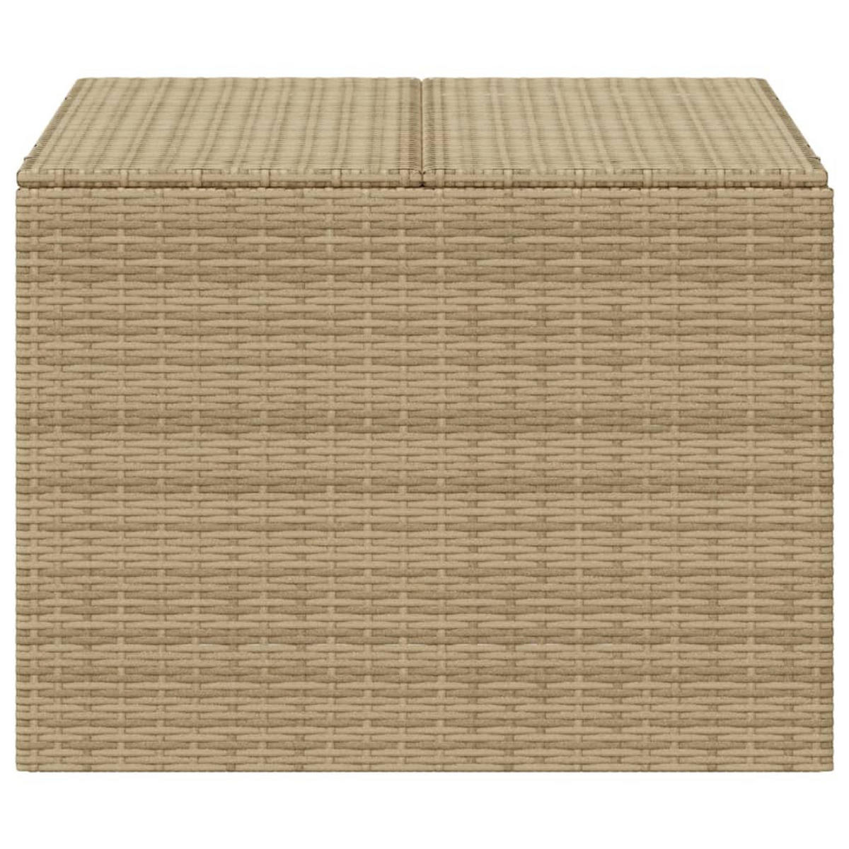 GARTENTRUHE Beige 291L Poly Rattan - Beige, Kunststoff (80/132/75cm) - furnicato
