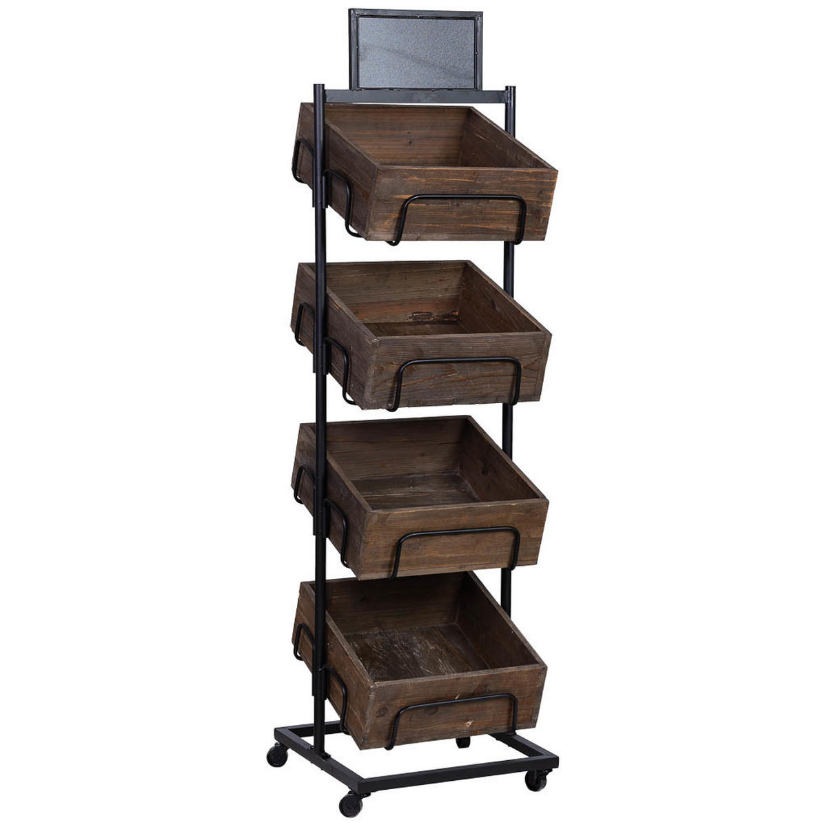 REGALE aus holz und metall 50x48x168 cm - Braun, Holz (50/168/48cm) - Wanderlust