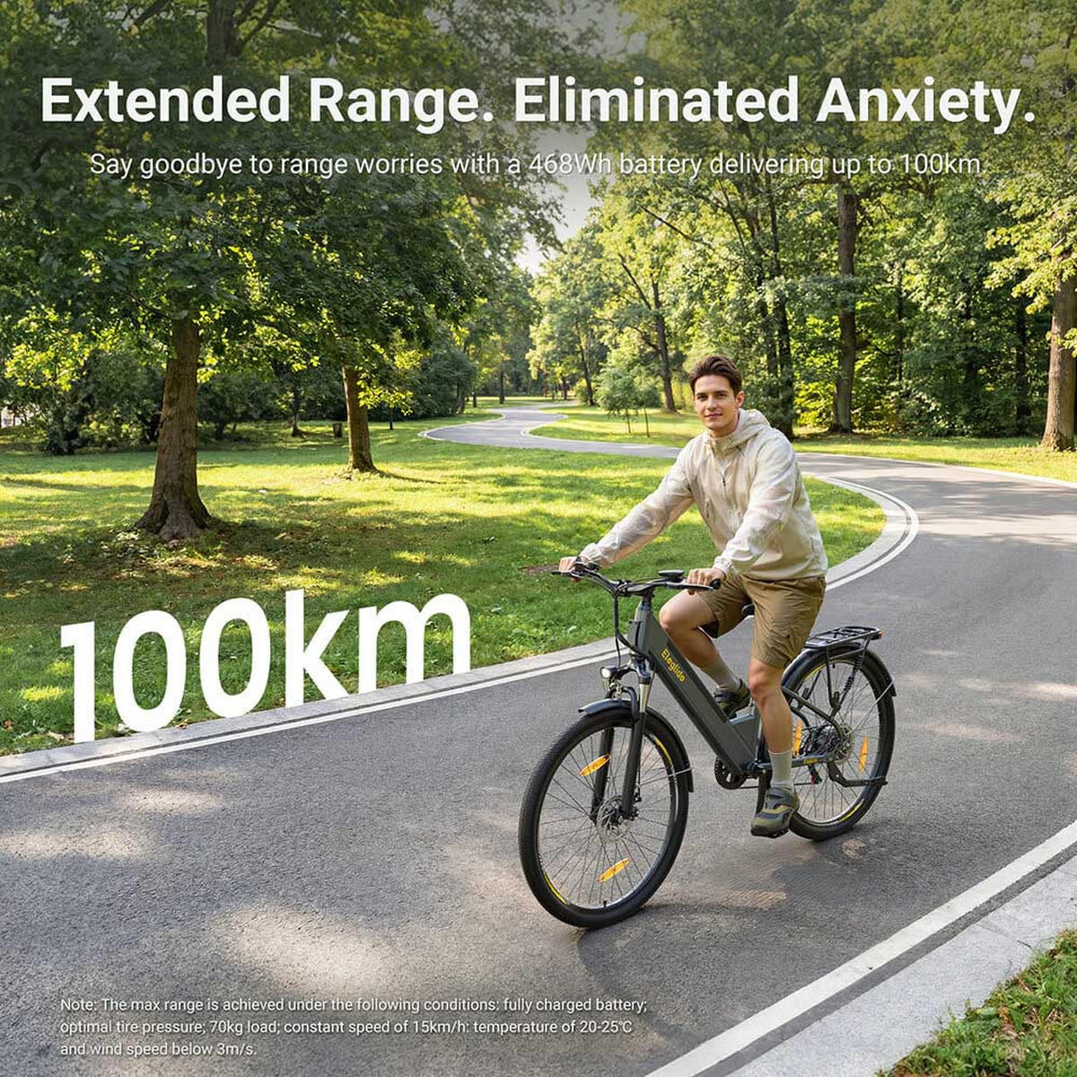 E-BIKE Eleglide T1 ST – Extensive 100 km Reichweite & herausnehmbarer Akku - Grau, Metall (78cm)
