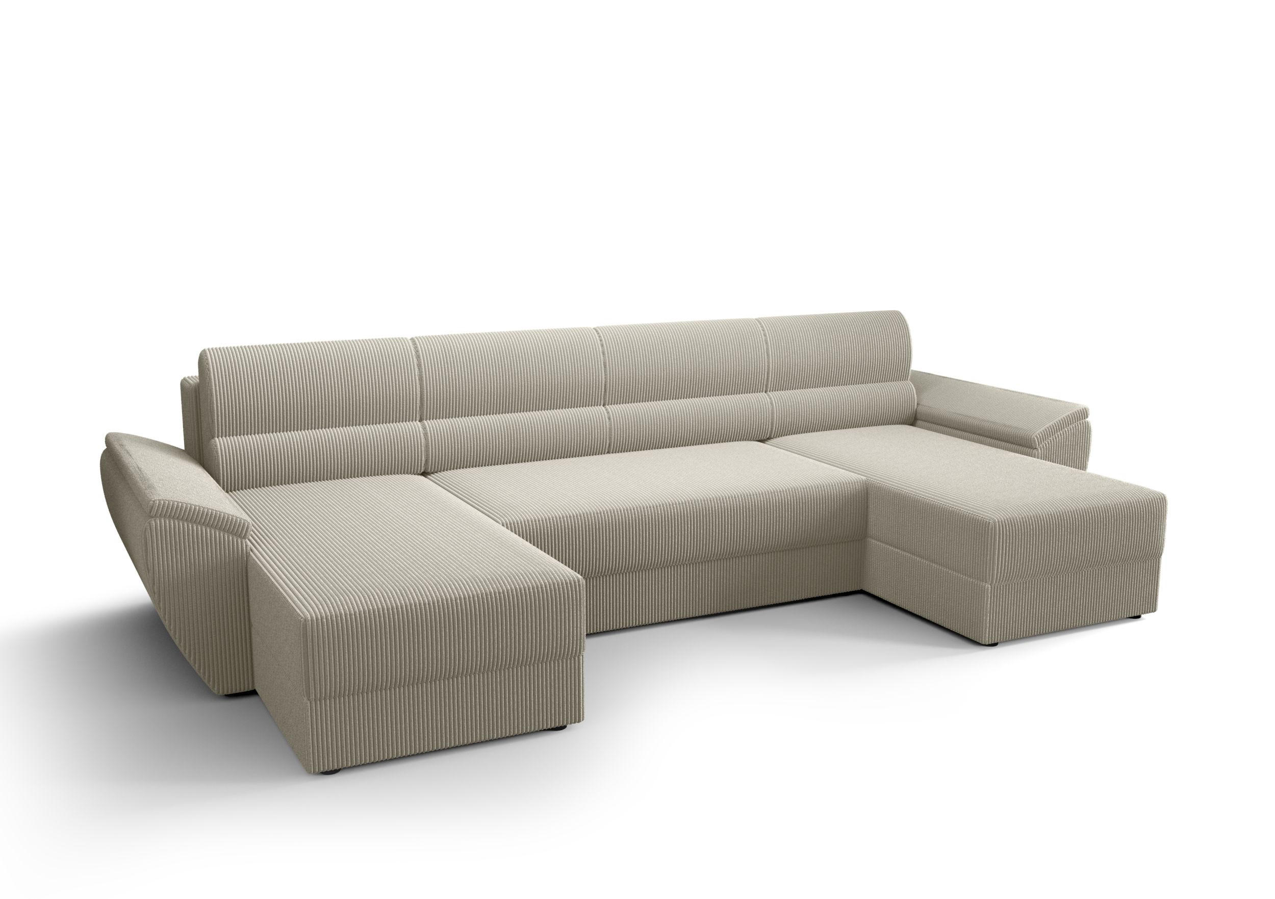 ECKSOFA REBIU2 Poso 100 mit Schlaffunktion - Beige, Textil (326/86/140cm) - Bedante