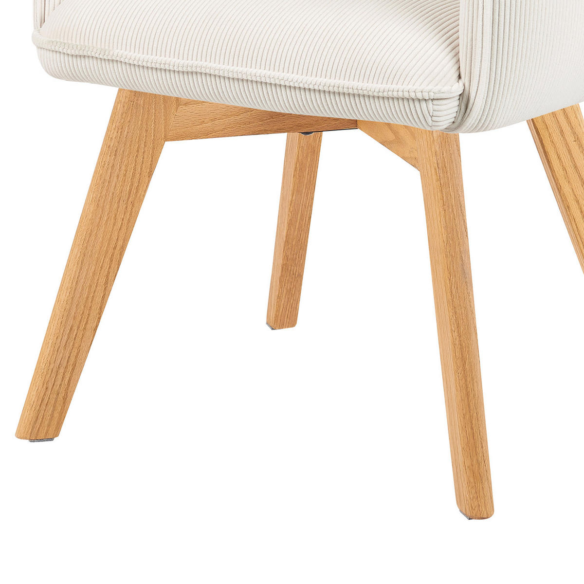 ARMLEHNSTUHL Mika-Tom - Honigeiche/Creme, Eichenholz/Holz (60/88/63cm) - DUBI Möbel