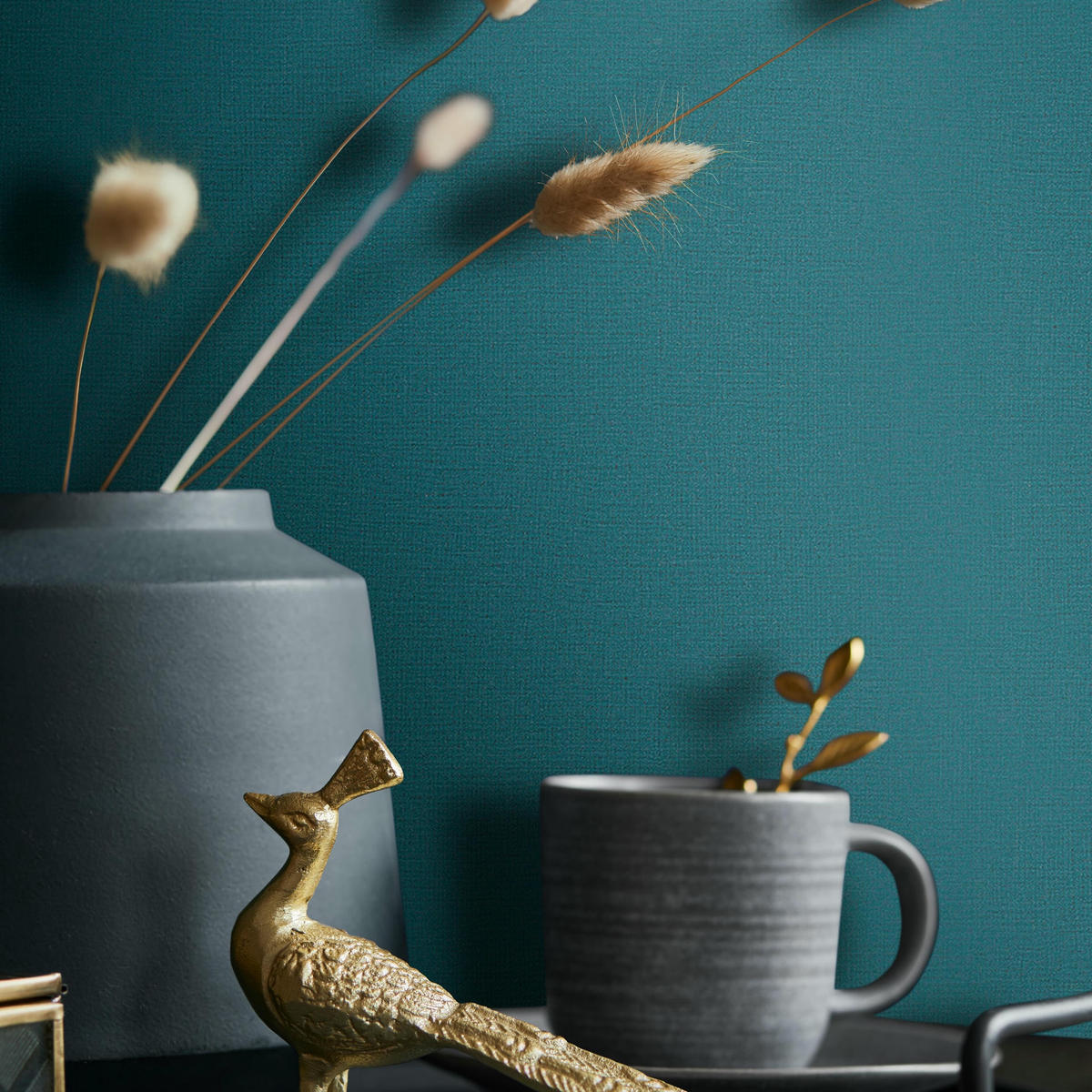 VLIESTAPETE Uni Tapete grün - Petrol, Papier (53/1005cm) - marburg