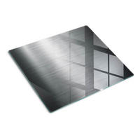 GLASPLATTE 60x52 cm Metallhintergrund - Hellgrau/Weiß, Glas (60/0.4/52cm) - TULUP