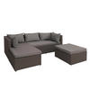 LOUNGEGARNITUR Grau - Grau, Kunststoff - MCW
