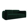 3-SITZER SOFA Samt Stoff Grün - Dunkelgrün/Schwarz, Kunststoff/Textil (210/74/105cm) - Makamii