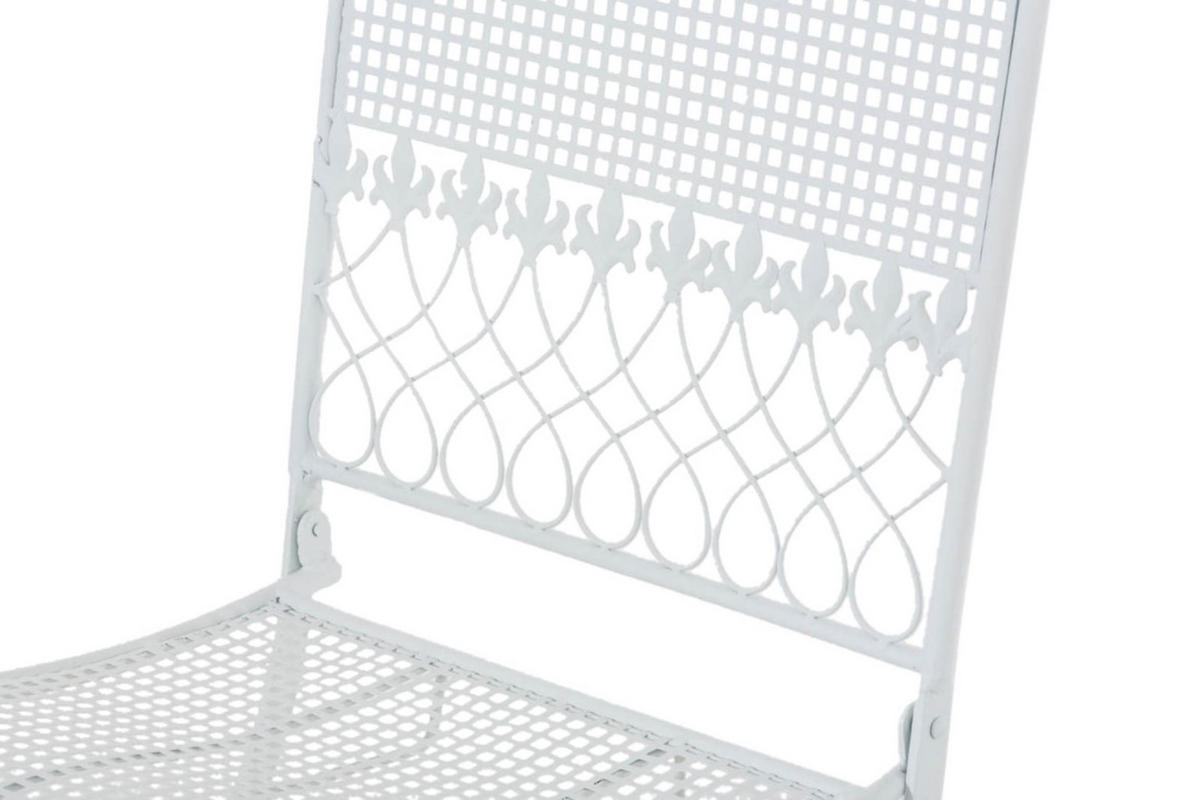 GARTENSTÜHLE Kirstin - 2er Set - weiß - Weiß, Metall (41/50/91cm) - TPFGarden