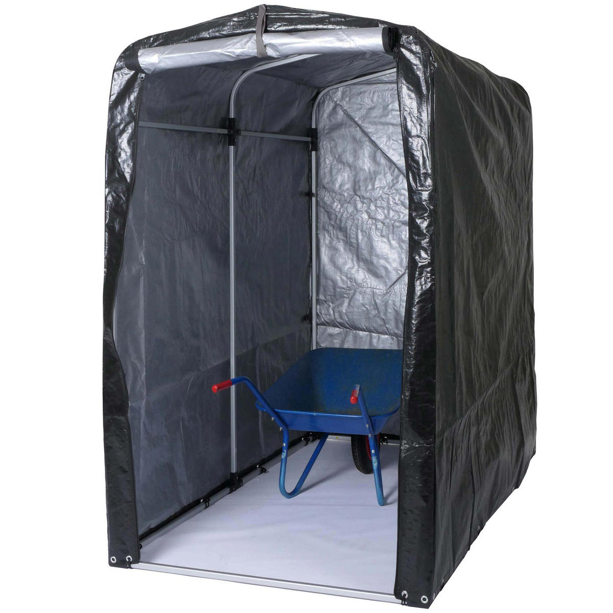GERÄTEHAUS Anthrazit - Anthrazit, Metall (121/201/201cm) - MCW