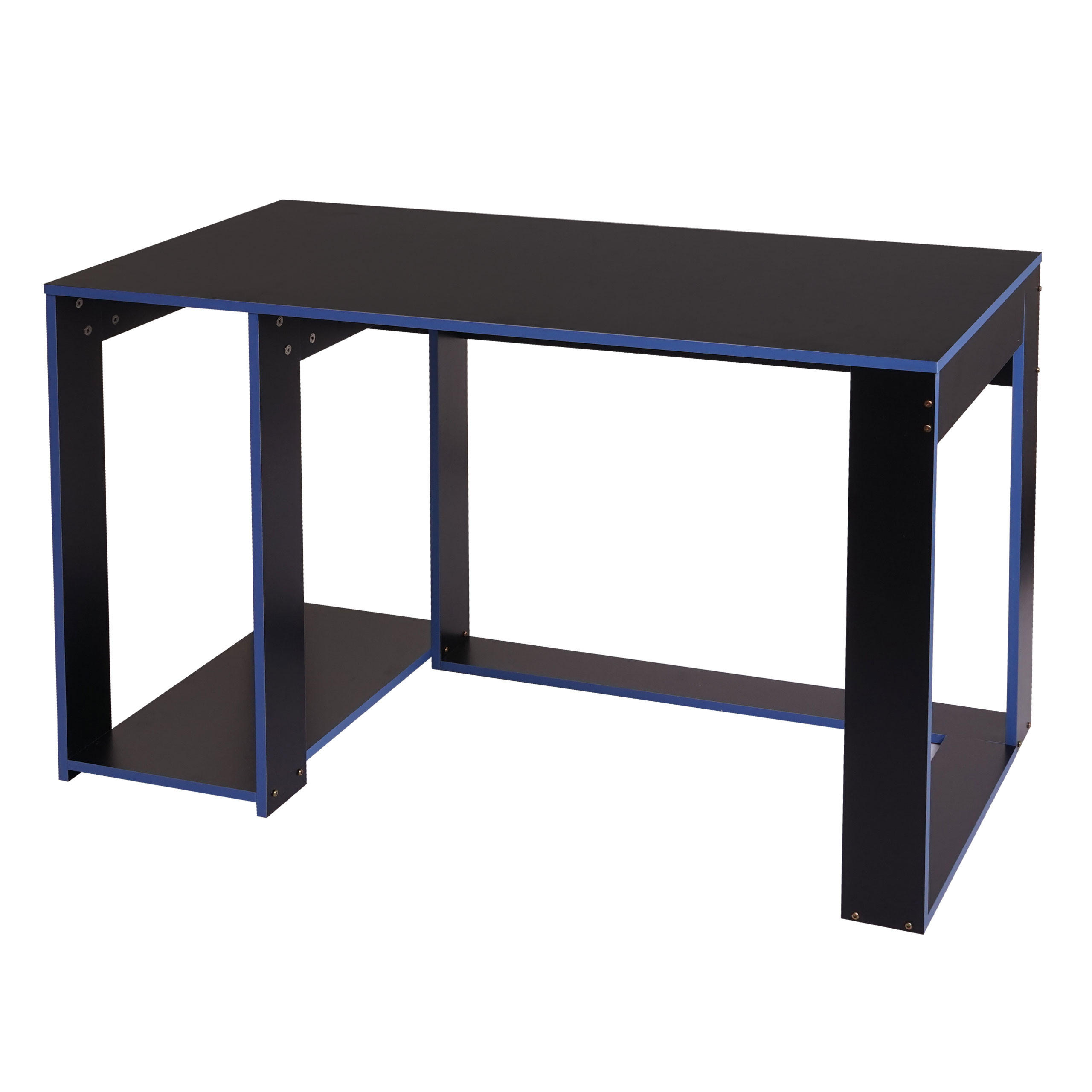 SCHREIBTISCH rechteck Schwarz, Blau - Blau/Schwarz, Holzwerkstoff (60/120/76cm) - MCW