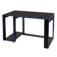 SCHREIBTISCH rechteck Schwarz, Blau - Blau/Schwarz, Holzwerkstoff (60/120/76cm) - MCW