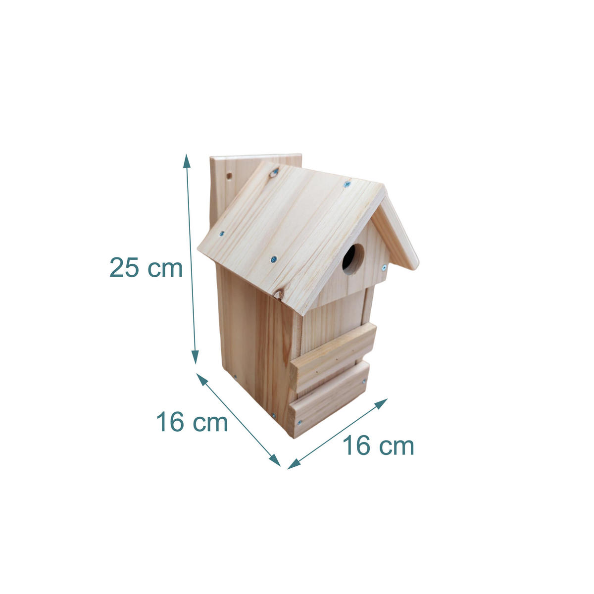 2XBÚDKY - svetlohnedá, kov/drevo (16/25/16cm) - Relaxdays