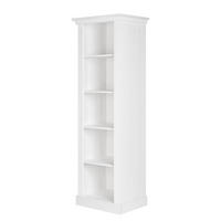 MASSIVES REGAL - Kiefer Weiß - Weiß/Kieferfarben, Holz (63/199/47cm) - home24