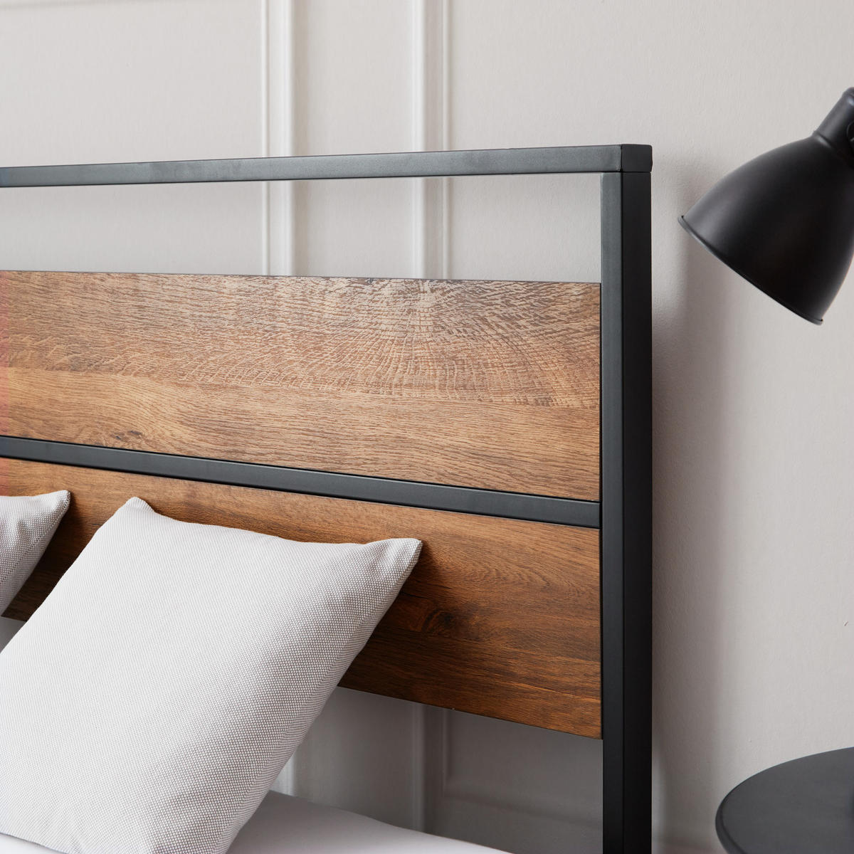 METALLBETT 140/200 cm in Schwarz mit Lattenrost - Schwarz, Holz/Metall (140/200cm) - Homestyle4u