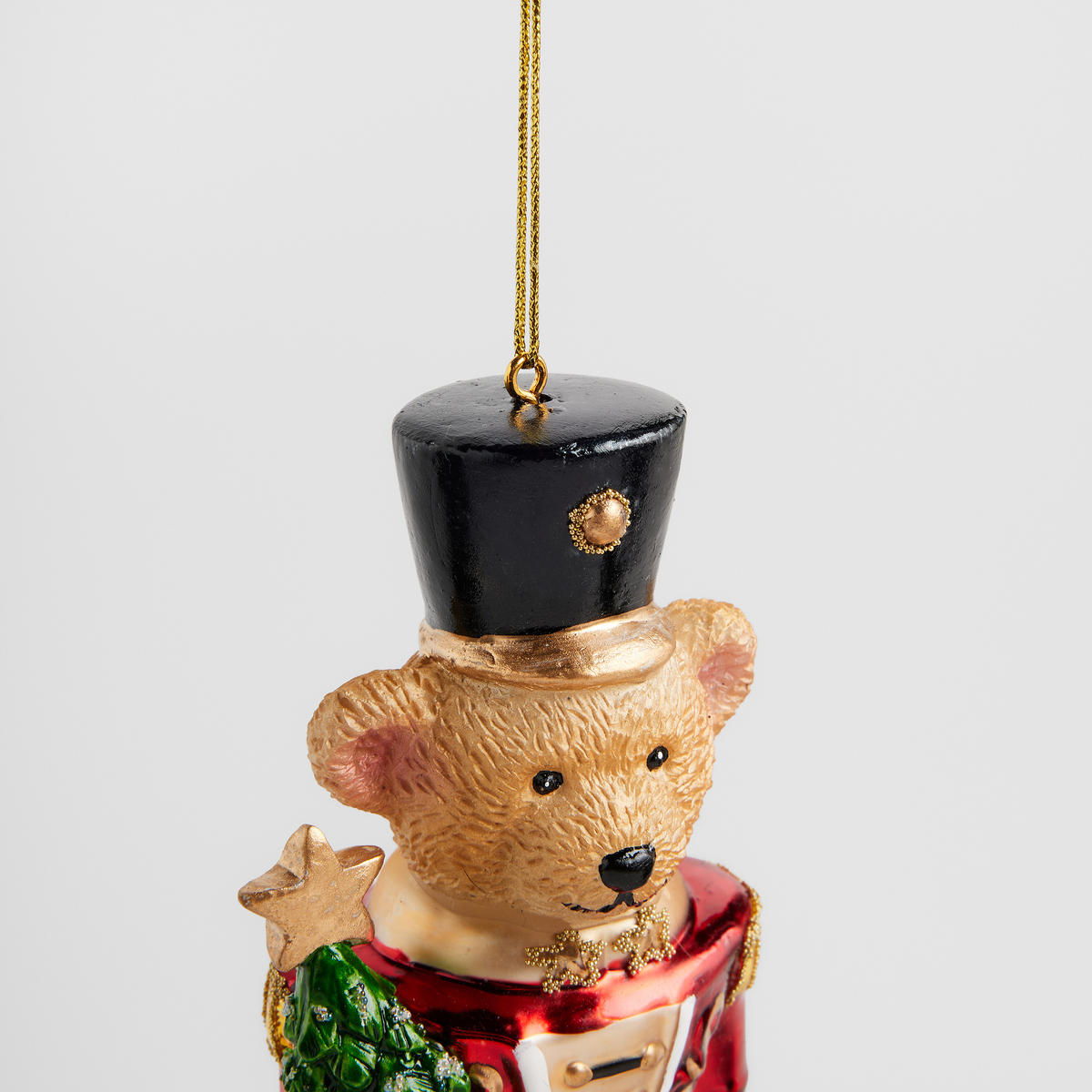 WEIHNACHTSKUGEL Glas FLORETTA, NUCI Bär 5 x 17 cm, Gold, Christbaumkugeln, Weihnachtsdeko Xmas, Christmas Deko - Goldfarben, Glas (5.5/5/17cm) - home&you