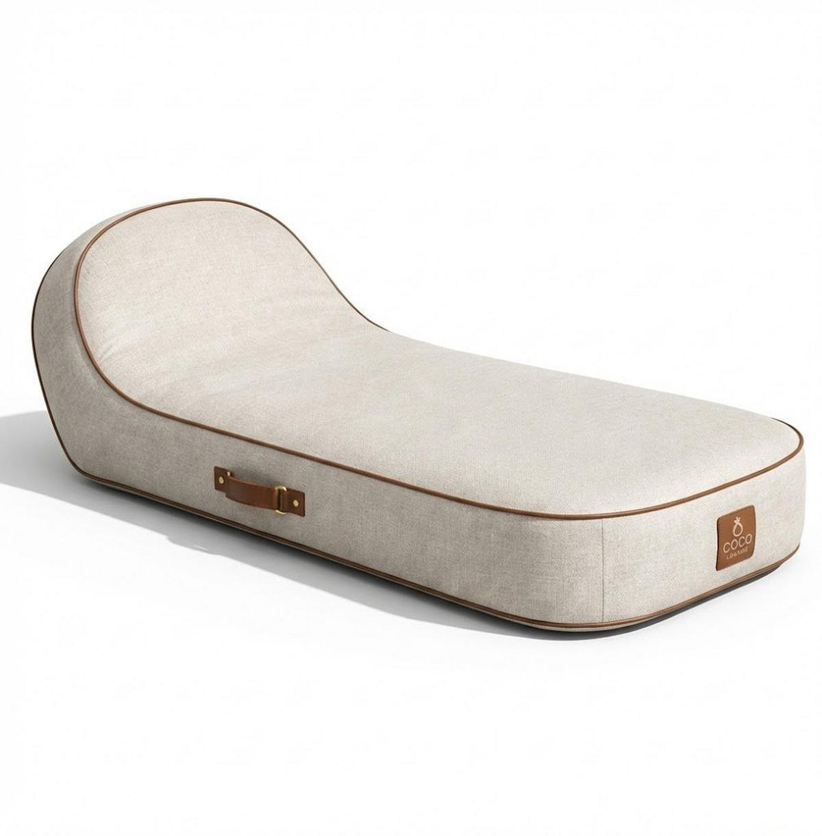 SONNENLIEGE PALMA Weiß - Creme/Weiß, Kunststoff/Textil (85/27/85cm) - Coco Lounge