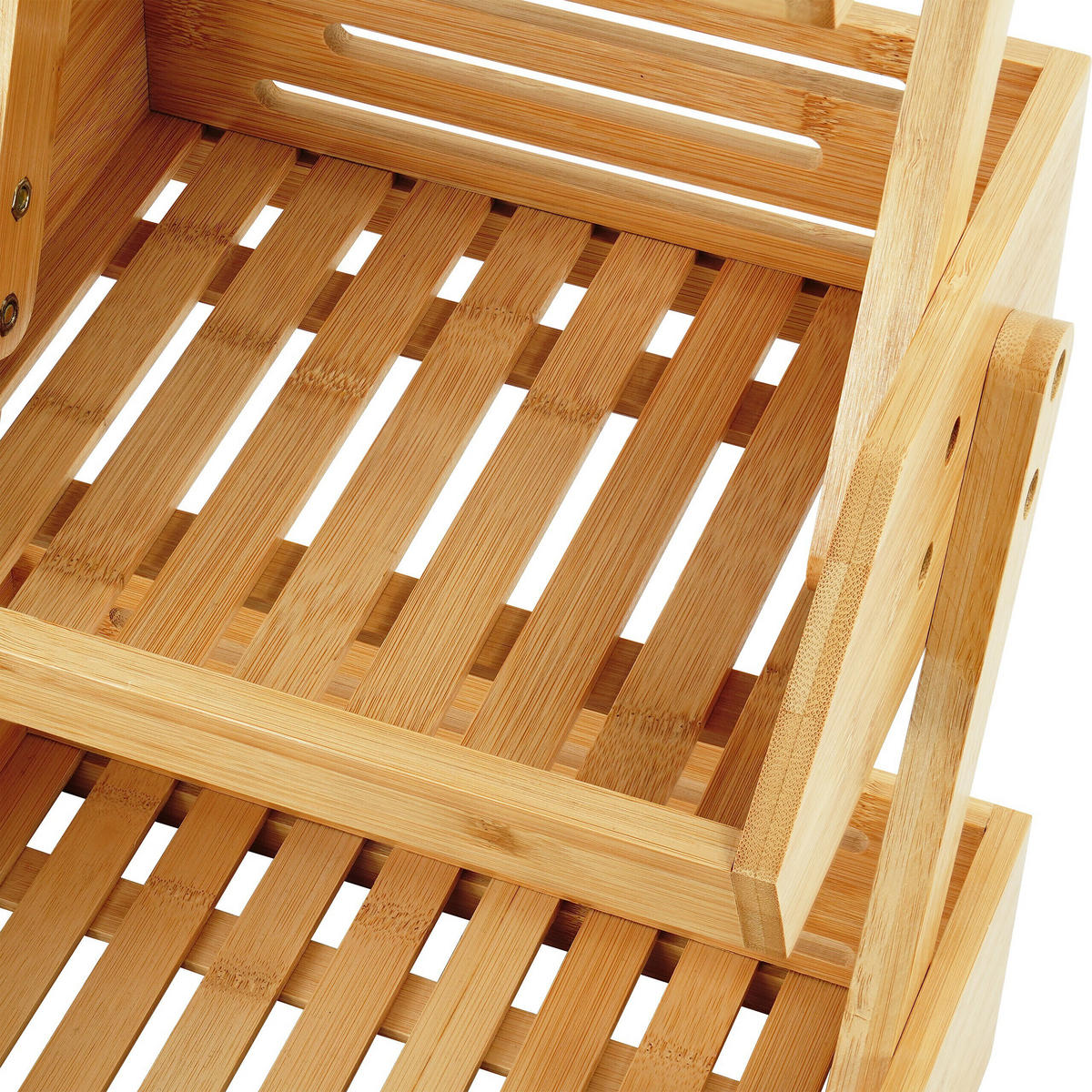 OBSTETAGERE - Hellbraun, Holz/Metall (41cm) - Relaxdays