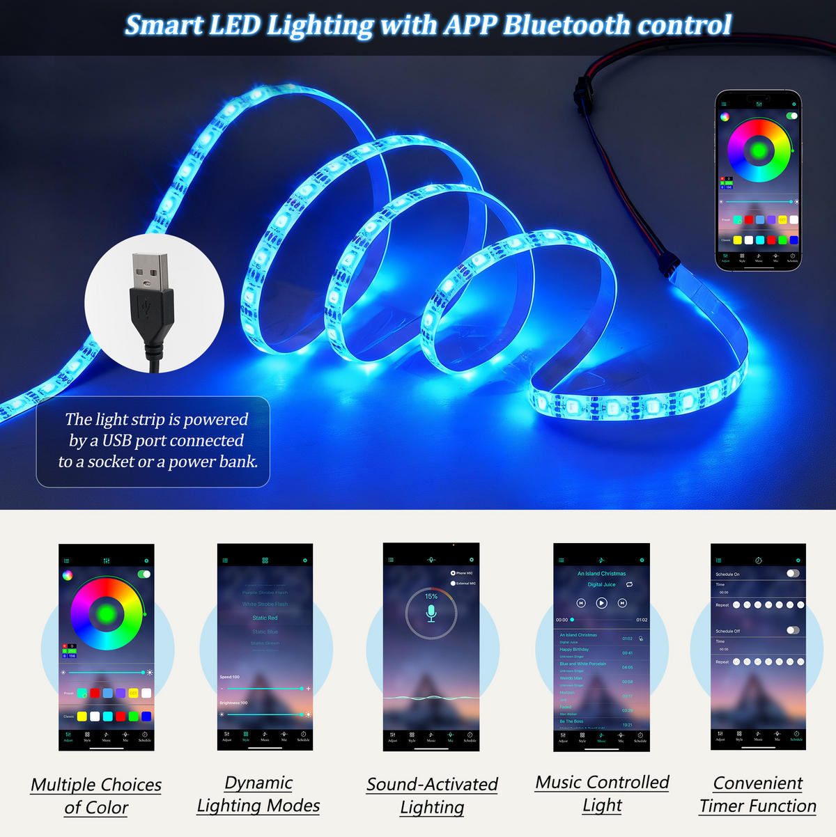 KLUBSKA miza, 100/50/35 cm bela, iverna plošča z LED osvetlitvijo - bela, leseni material (100/50/35cm) - BEAOK