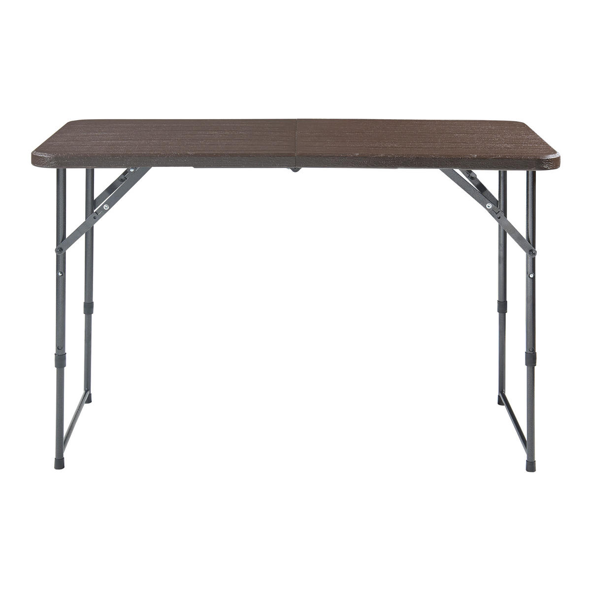 KLAPPTISCH Adelfia - Braun, Kunststoff/Metall (120/60/90cm) - [en.casa]