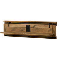 WANDREGAL Mango 160x25x38 natur lackiert RAILWAY #190 - Naturfarben, Holz (160/38/25cm) - Massivmoebel24