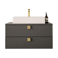 BADMÖBEL-SET Gariano 01 - Goldfarben/Grau, Holzwerkstoff/Kunststoff (80/42/46cm) - MIRJAN24