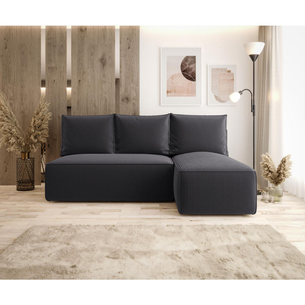 Thumbnail - Bedante Ecksofa, Graphit, Textil, L-Form, 200x140 cm, Wohnzimmer, Sofas & Couches, Wohnlandschaften, Ecksofas