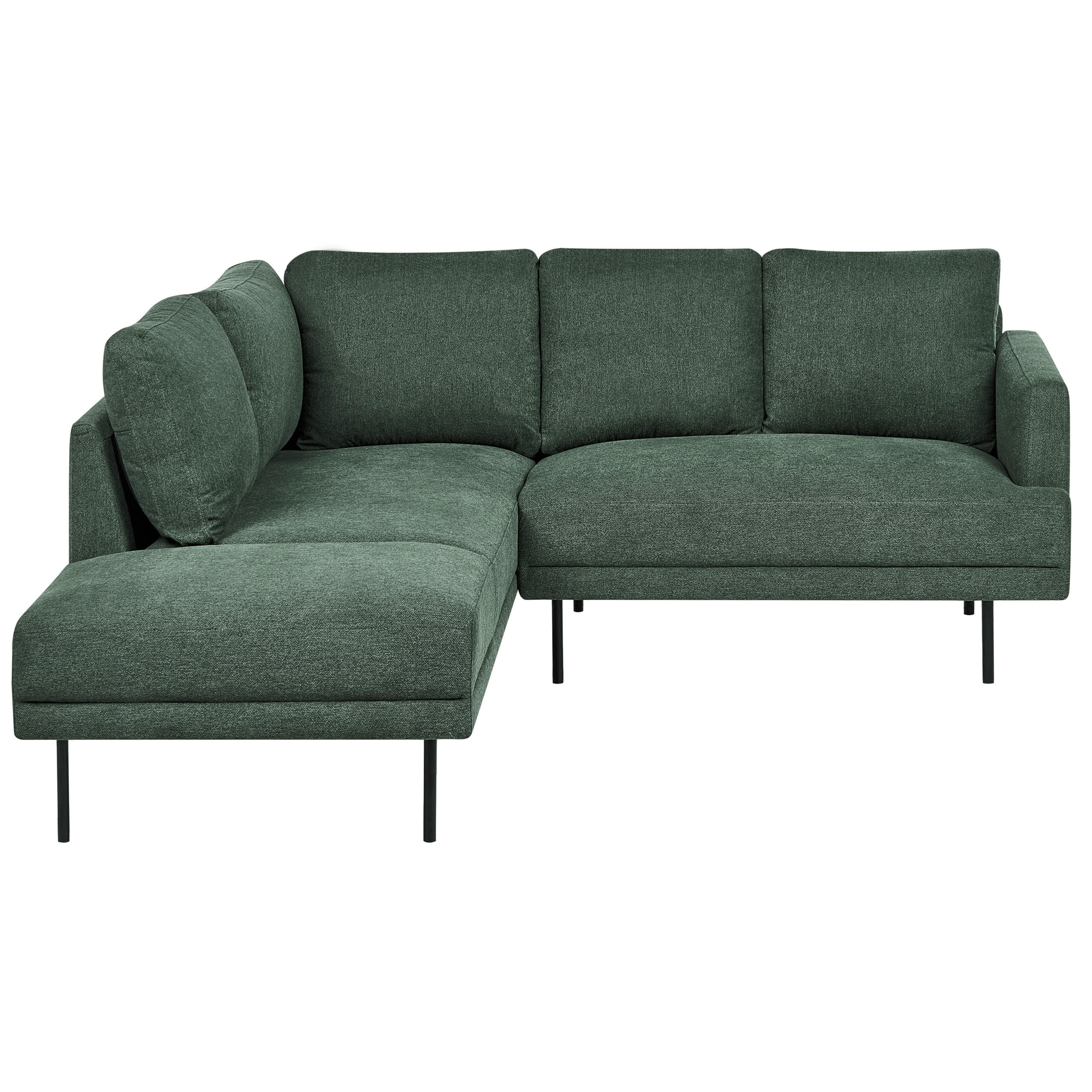COLȚAR cu 4 locuri textil verde închis pe partea dreaptă Breda