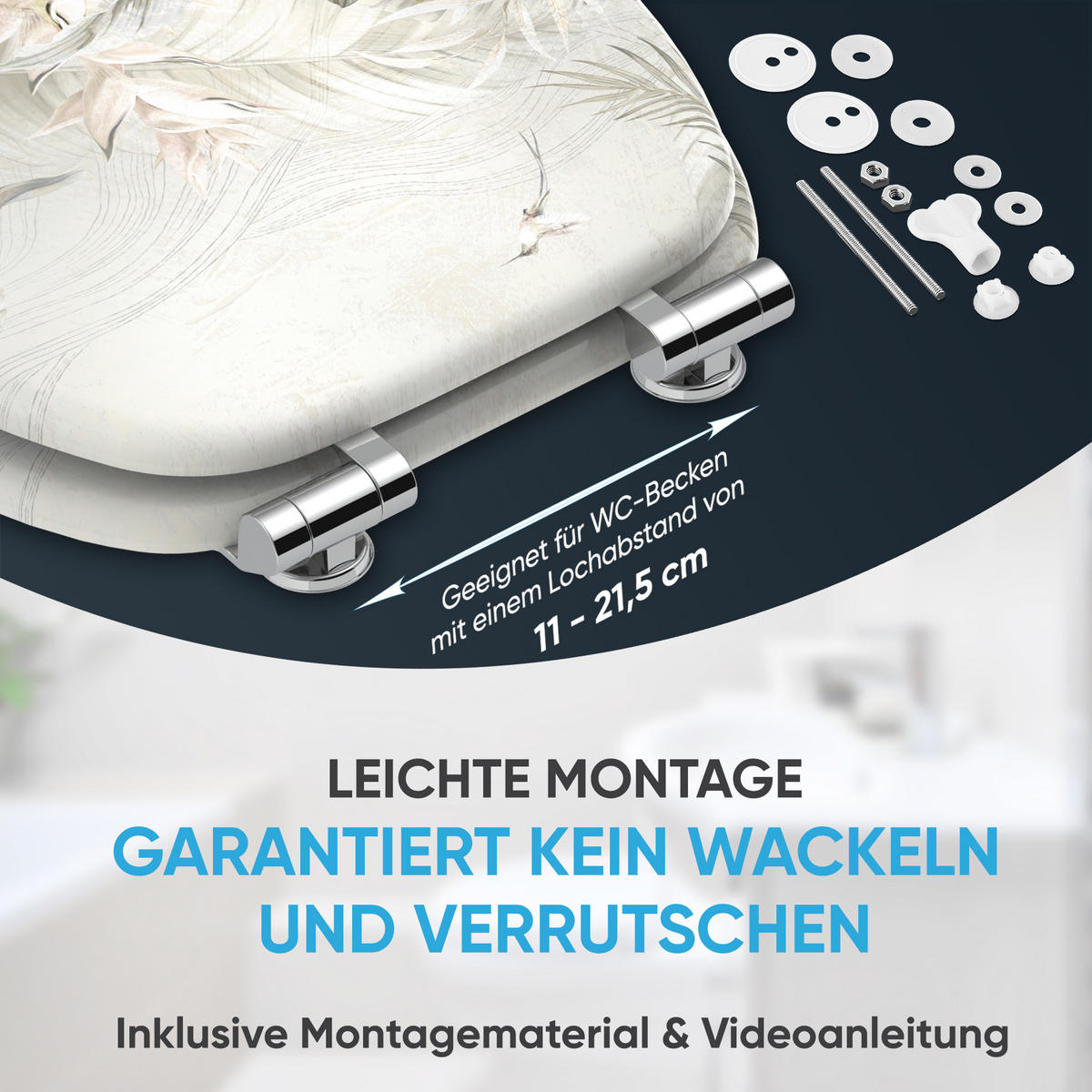 WC Sitz mit Absenkautomatik Hortus - Weiß, Holzwerkstoff (38/6/47cm) - Sanilo