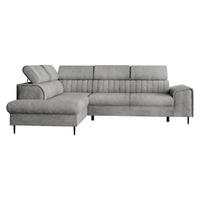 ECKSOFA Kadurin, Seite: Links - Schwarz/Grau, Holz/Kunststoff (276/206cm) - MIRJAN24