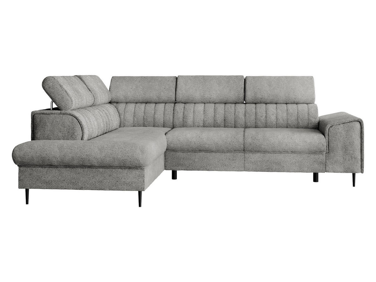 ECKSOFA Kadurin, Seite: Links - Schwarz/Grau, Holz/Kunststoff (276/206cm) - MIRJAN24