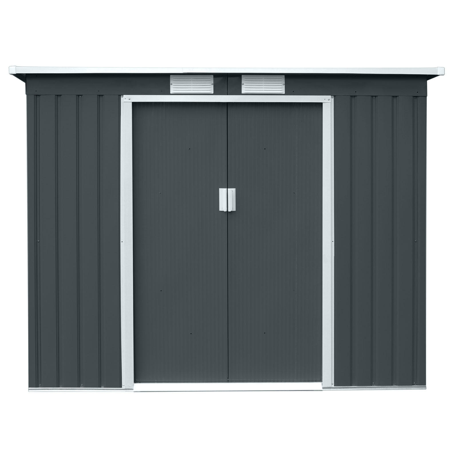 GERÄTEHAUS P100 Metall Grau - Grau, Metall (130/173/213cm) - HATTORO