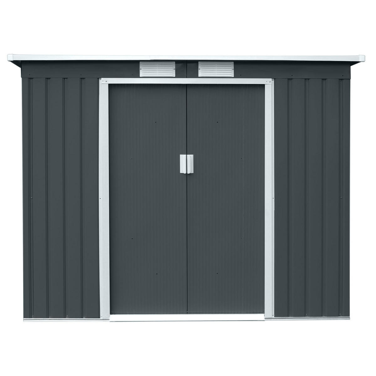 GERÄTEHAUS P100 Metall Grau - Grau, Metall (130/173/213cm) - HATTORO