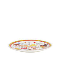 FRÜHSTÜCKSTELLER Roter Rand in Bunt - 22cm - Multicolor, Keramik (21.8/21.8/2.5cm) - Blond Amsterdam