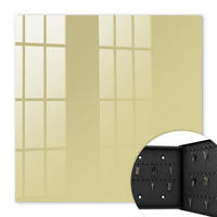 SCHLÜSSELBOX Schwarz 30x30 cm- Türöffnung nach rechts - Pastellgelb - Gelb, Metall (30/30/5cm) - TULUP