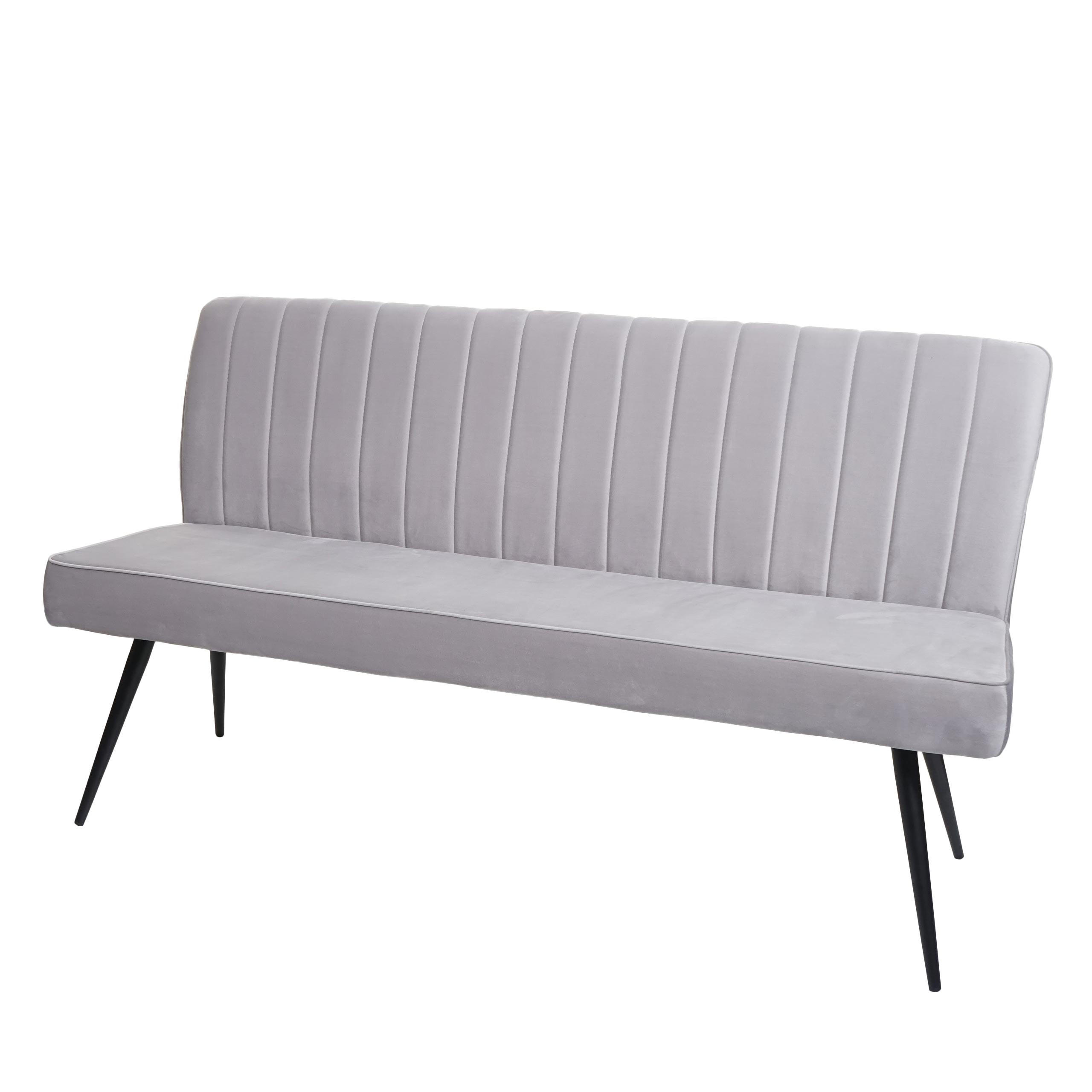 SITZBANK Hellgrau - Hellgrau, Metall (160/90/60cm) - MCW