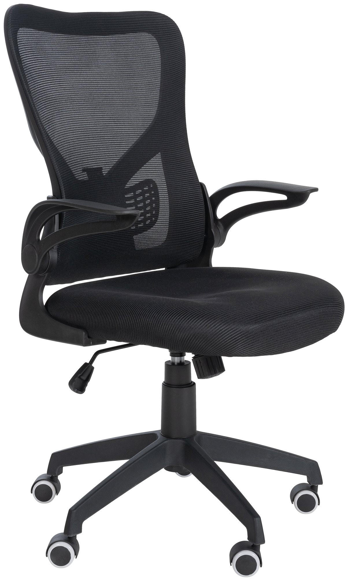 DREHSTUHL Stoff Schwarz - Schwarz, Kunststoff/Textil (54/99/61cm) - CLP
